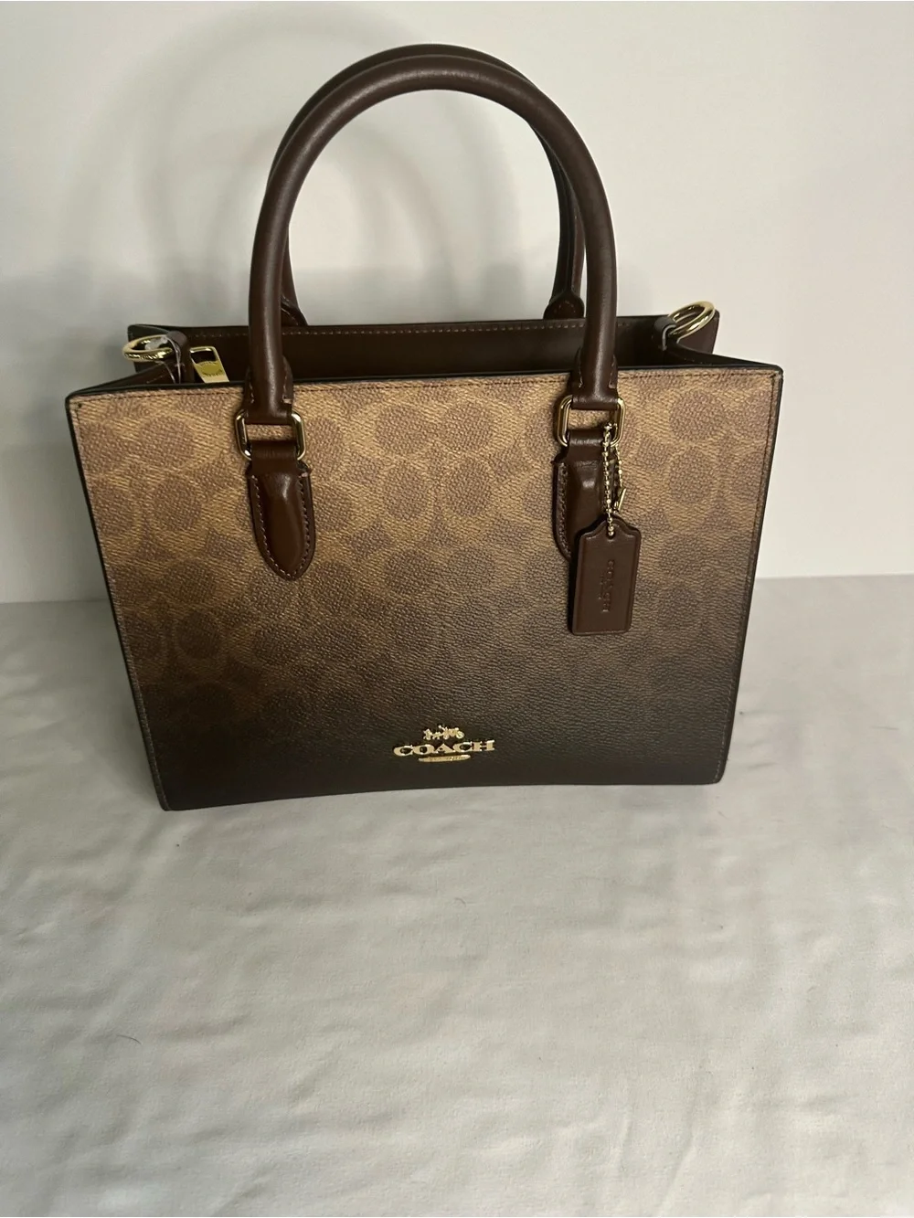 Coach leather brief